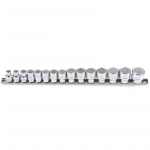 Padrunite komplekt, 3/8";, 12 purki, K24900 KAMASA TOOLS