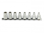 TORX uzgaļu komplekts E4-E14, CrV tērauds, 3/8" piedziņa, 8 gab., G13530, GEKO