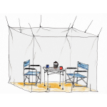 Klasiskā moskītu tīkls, 2 personām, 8 stiprinājuma punkti, R500460, BasicNature