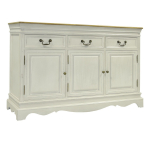 Kumode SAMIRA 131,5x43xH87cm, antīki balta/dabisks 13717 Allit