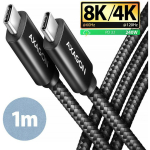 CABLE USB-C TO USB-C 1M 240W/8K BLACK BUCM4X-CM10AB AXAGON