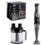 Braun Sukeldusblender MQ9195XLI, 1200 W, 2 L, roostevaba teras, 0.6 L m&otilde;&otilde;tja, 0.5 L hakkija, 1.2 m juhe