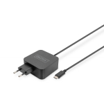 Digitus S&uuml;learvuti Laadija DA-10071, 65W, 1x USB-C PD 3.0, 1,2m kaabel, l&uuml;hise kaitse, must