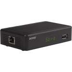 Denver teleresiver DTB-148 110131120120, DVB-T2 H.265, HDMI, Scart, koaksiaal, RF, LAN, USB, EPG, Dolby Digital, HE-AAC