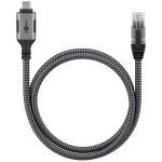 Goobay USB-A 3.1 RJ45 Ethernet kaabel, 1 m, 70696, CAT 6, 1 Gbps, metall&uuml;hendused, punutud kaabli kaitse