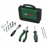 Bosch 1600A02BY2 t&ouml;&ouml;riistakomplekt, 26 tk, 1/4" p&ouml;&ouml;rdmutterv&otilde;ti, tangid, kruvikeeraja, otsikud, riidest hoiukott