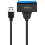 SAVIO AK-68 USB-adapter, SATA (F) - USB-A (M), 0.25 m, 5 Gbit/s, 2.5" draividele, must