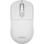 Savio MB-05 hiir, universaalne, kahepoolne, Bluetooth, 1600 DPI, 3 nuppu, 1 ratas, AA patarei, juhtmevaba, valge