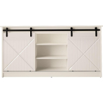 Cama Meble GRANERO KOM BI kummut, 160x80x35 cm, 2 ust, 4 riiulit, valge/l&auml;ikiv valge, MDF, puitlaastplaat