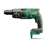 Bezvadu rotācijas āmurs SDS-Plus, HIKOKI, DH18DPCW2Z, 18 V, bezsuku motors, 3 režīmi, ergonomisks rokturis