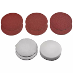 Pulē&scaron;anas un slīpē&scaron;anas piederumu komplekts 150mm, EINHELL, 2093246, 9 daļas, 1x putu piederums, 2x sintētiskās pulē&scaron;anas vāciņi, 6x slīpē&scaron;anas papīrs (60, 80, 120 graudu)