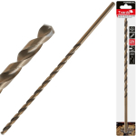 Ilgais HSS DIN1869 8.0 x 305mm zelta metāla urbis, T02580XL, 130&deg; smailes leņķis, izcila izturība