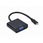 Gembird USB-C kuni VGA adapter A-CM-VGAF-01 0.15 m, must, 1 x USB-C, 1 x 15pin D-sub