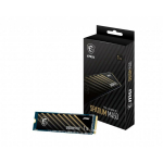 MSI SSD M.2 S78-440L0M0-P83 1TB PCIe 4.0 NVMe 3600 MB/s lugemiskiirus, 3000 MB/s kirjutamiskiirus, 3D NAND