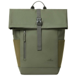 Rivacase seljakott 7826 GREEN 17L 14" veekindel RPET kangas, ergonoomiline disain, 2 k&uuml;lgmist taskut, rullitav &uuml;laosa