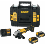 Dewalt Nurgas hihhgrinder DCG407M2T-QW 125 mm, 18 V, 2 x 4 Ah, TStak, UN3481, 1,61 kg, v&auml;line keere