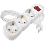 Emos Pikendus P1323R, 3m, 3 pesa, l&uuml;liti, valge, PVC, 1,5mm2, 3680W, laste kaitse