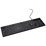 Natec Herring Glow US klaviatuur NKL-2342, 1.5m, 105 nuppu, must, taustavalgustus, USB, t&auml;issuuruses, juhtmega