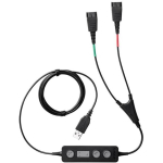 Jabra USB adapter 265-09, must, arvutile, telefonile, USB Type A Male, Quick Disconnect