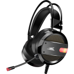 Baracuda K&otilde;rvaklapid CONCH-B, 307g, Must, 118dB, 32&Omega;, 2.15m, 20Hz-20KHz, &Uuml;le k&otilde;rvade, Sinine LED valgustus