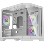 Darkflash FT418 White arvuti korpus, Mini Tower, 6 aRGB ventilaatorit, 9 ventilaatori tugi, 360mm vesijahutus, M-ATX/ITX