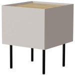 Cama Bedside table, 2 pcs, FELLINI, 40x41x60, cashmere + oiled oak top