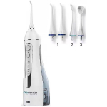 Oromed ORO-DENT PRO suu&otilde;&otilde;ne irigaator, 200ml, 2,75-6,2bar, 1400p/min, Li-Ion 1000mAh, IPX7, 4 otsikut, valge