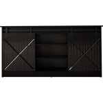 Cama Meble GRANERO KOM CZ kummut, 160x80x35 cm, 2 ust, 4 riiulit, must/must l&auml;ikiv, matt, tekstuurne pind