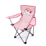 Bērnu saliekamais krēsls ar roku balstiem, rozā vienradzis, R591518, BasicNature