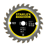 FATMAX&reg; 89mm TCT Multizāģa asmens, STANLEY, STA10410-XJ, 24 zobi, piemērots koksnei un MDF līdz 28mm biezumam