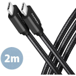 CABLE USB-C TO USB-C 2M 60W/BLACK BUCM3-CM20AB AXAGON