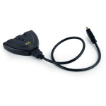 Gembird DSW-HDMI-35 HDMI l&uuml;liti 3 porti, 0.5 m kaabel, 5 V, 0.15 A, must, LED portide indikaatorid