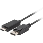 Lanberg DisplayPort HDMI kaabel CA-DPHD-11CC-0050-BK, 5 m, DisplayPort Male, HDMI Male, vaskjuhtmed, 4,95 Gbps, 1920x1080@60Hz