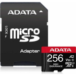 ADATA Premier Pro SDXC m&auml;lukaart, ASDX256GUI3V30S-R, 256 GB, 100 MB/s, 60 MB/s, UHS-I, V30, 10. klass, must, sinine