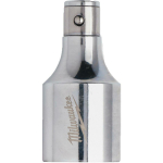 Milwaukee 4932493963 adapter 1/2" kuni 1/4" pesadele, 1/4" sisemine kuusnurk, 1/2" sisemine ruut, kroomitud