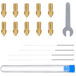 ELEGOO Neptune 4/4 Pro messingotsikute komplekt 50.204.0060, 0.2mm x2, 0.4mm x4, 0.6mm x2, 0.8mm x2, puhastusn&otilde;elad, mutriv&otilde;ti