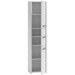 Topeshop S43 BIEL vannitoa hoiukapp, valge, 400x300x1700mm, 3 ust, 6 riiulit, 16mm, matt