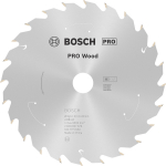 Standard for Wood 160x20/15.875x1.5/1.0x24T, Rokas ripzāģiem PRO WOOD CORDLESS RIPZĀĢA ASMENS, 2608837676, BOSCH