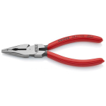 Kombinētās knaibles ar adatas degunu, Knipex, 08 21 145 SB, melnā krāsā, 145 mm, polēta galva, plastmasas rokturi