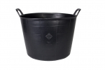 Melnā plastmasas spainis "FLEXTUB" 40L, izturīgs, kods 88778, RUBI