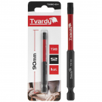 T30 90mm S2 trieciena skrūvgrieža uzgalis, Tvardy, T00180-90-1, augstas kvalitātes S2 tērauds, magnētiskais gals