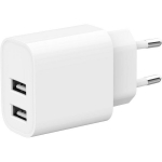 Gembird laadija TA-UC-2A12-01, 2 porti, 5 V, 2.4 A, 12 W, 100-240 V, &uuml;lekoormuse kaitse, valge