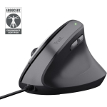 Trust optiline hiir Bayo II, 2400 DPI, 6 nuppu, USB Type-A, 1.5 m toitekaabel, must, ergonoomiline, vertikaalne