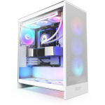 Nzxt Korpus CM-H72FW-R1, Midi Tower, 3x 120 mm esiventilaatorit, 2x 2.5" ja 2x 3.5" HDD, valge