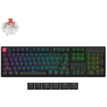 Keychron klaviatuur K10X-J1 RGB LED, 104 nuppu, traadita ja juhtmega, PBT nupud, 1000 Hz, must