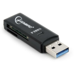 Gembird M&auml;lukaardi lugeja UHB-CR3-01 USB 3.0, 1 port, toetab 2TB m&auml;lukaarte, must