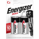 Energizer Aku MAX C LR14 426803, 1.5 V, 10 aastat, Alkaline, 2 tk, Blister, k&otilde;rge lekke vastupidavus
