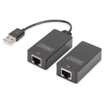 Digitus USB pikendaja DA-70139-2, 45 m, USB 1.1, RJ45 emane, USB A isane, RJ45 emane, USB A emane, must