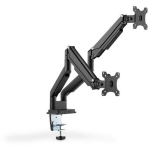 Digitus Lauahoidik DA-90395, 2x32'', 18kg, 33.5cm, must, VESA 75x75, 100x100, teras, plastmass, alumiinium