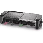 Severin Grill RG 9645, 1400 W, must, 8 pann, looduslik kivi plaat, elektriline, reguleeritav termostaat